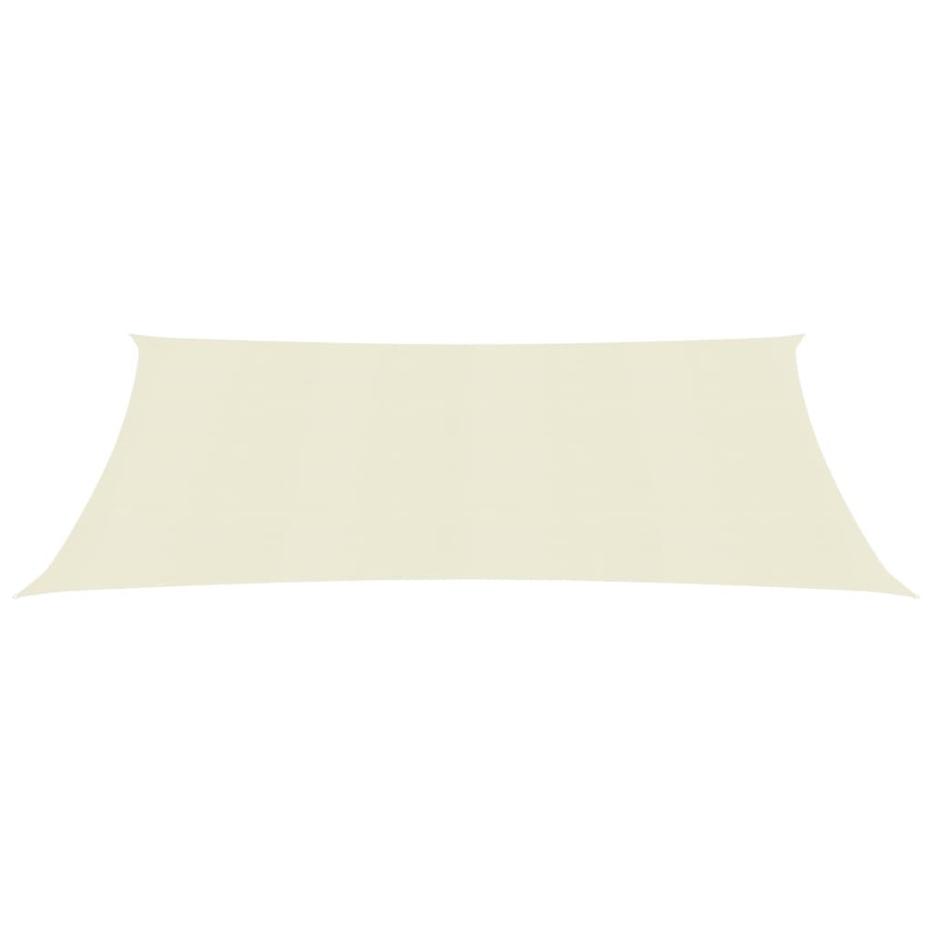 Sunshade Sail 160 g/m² Cream 3x6 m HDPE